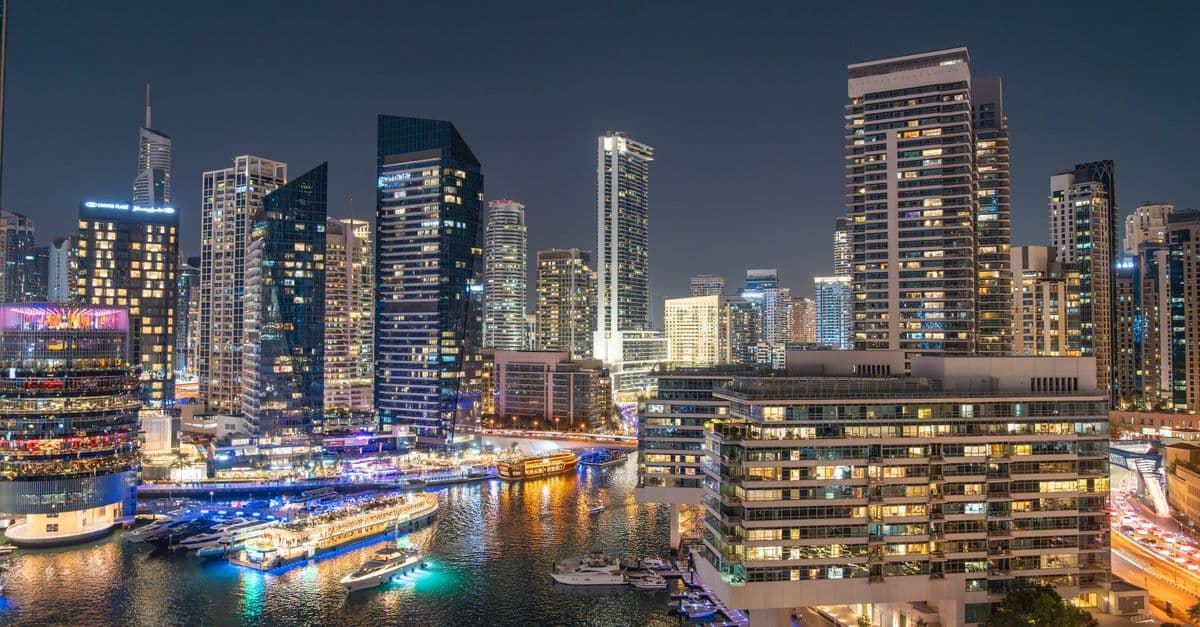 Dubai, UAE skyline